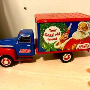 Throwback toy CocaCola truck.